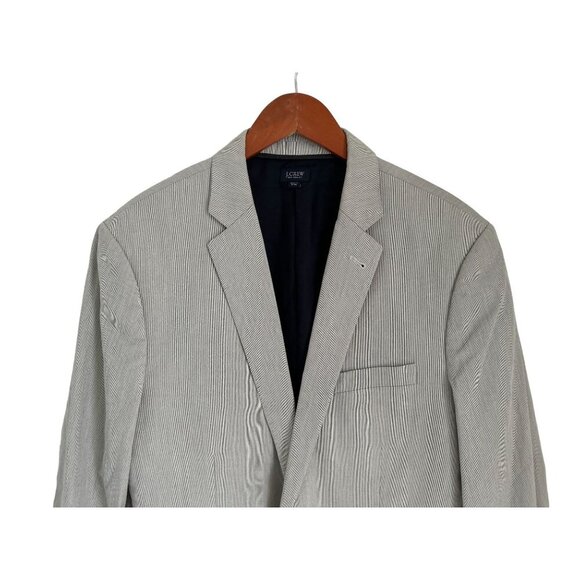 J.CREW LUDLOW Blazer Gray Beige Cotton Lined Size 42L - Picture 3 of 13